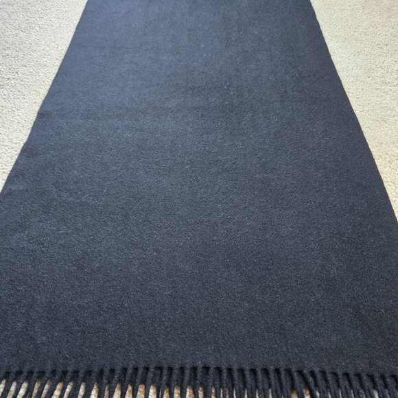 Ann Taylor Woven Cashmere Fringe Scarf Black - Picture 4 of 11